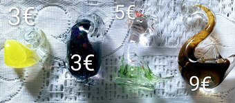 Sklenené dekorácie - zberateľské - 3