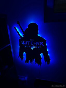 LED dekoracia na stenu Witcher wild hunt - 3