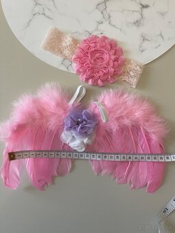 Newborn fotenie - ružové krídla - 3