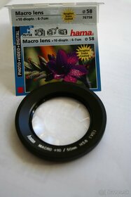 Makro predsádky 58mm +1 +2 +4 +10 dioptrií +UV filter - 3