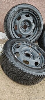 Plechové disky 4x100 a zimné Hankook 185/55 R14 - 3
