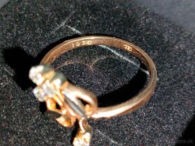 Cca 100 rocny zlaty damsky prsten Dia 2,932 g rusko SSSR - 3