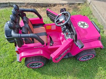 Elektrické autíčko pre deti Jeep BRD-7588 4x4, ružová farba - 3