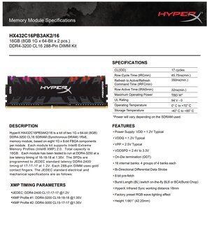 Kingston Hyper X Predator 32GB DDR4-3200 CL16 - 3