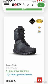 Gore-Tex Taras High Bosp č.45 (turistická, taktická obuv) - 3