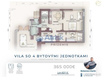 VILA so 4 bytovými jednitkami v kúpeľnom meste Trenčianske T - 3
