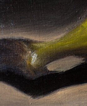 Zátišie s banánom - tradičná olejomaľba - 3