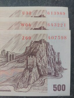 3x 500 Kčs 1973, stav N (UNC) - 3