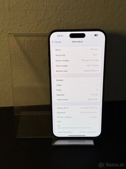 Predám Apple iPhone 15 PRO MAX 512GB Black Titanium - 3