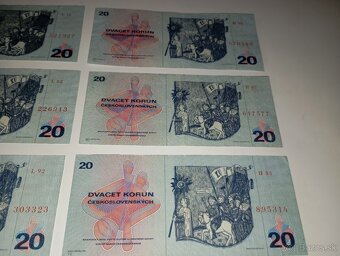 BANKOVKY 20 KČS 1970, SÉRIE L + H - 3