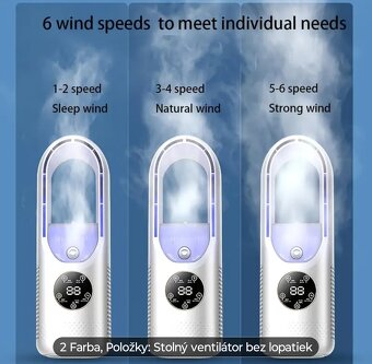 3-v-1 USB klimatizačný ventilátor s rozprašovačom - 3
