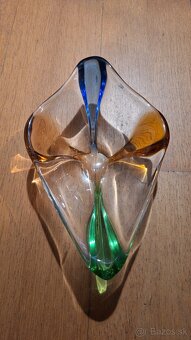 Umelecká farebná sklenená miska - ručne fúkaný originál po - 3