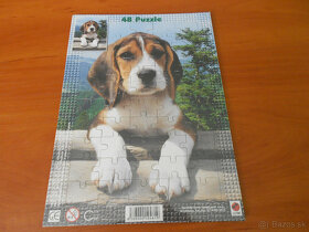 Predám pokladničku ,puzzle,obrázok psík,plyšového medveďa - 3