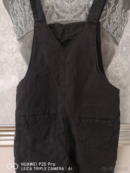 nohavice na traky siva riflovina, 128cm, Next - 3