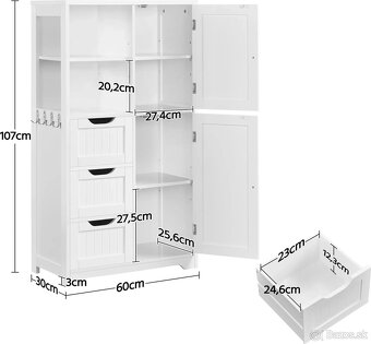 Kúpeľňová skrinka / komoda – YAHEETECH Badezimmerschrank - 3