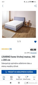 Vrchný matrac 140x200x5cm - 3