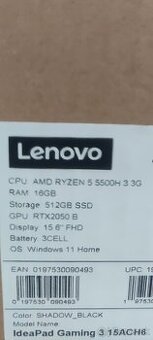 Lenovo ideapad Gaming 3 - 3