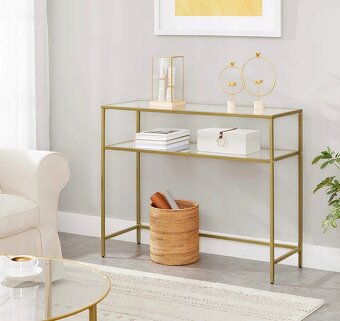 Zlatý konzolový stolík - 3