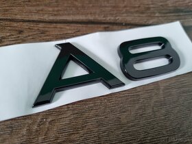 Napis logo znak A4 A5 A6 A8 nápis CHROM - CIERNY LESKLY - 3