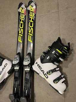 Lyze Fischer + Lyziarky + Palice - 3