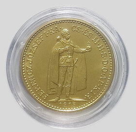 zlato 10 Korona 1915 KB novorazba Budapešť 2014 - 3