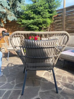 Ratanová sedačka James s kreslami - 3