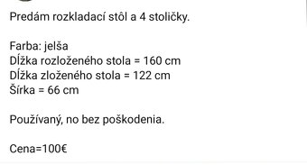 Jedálenský stôl+4stolicky - 3