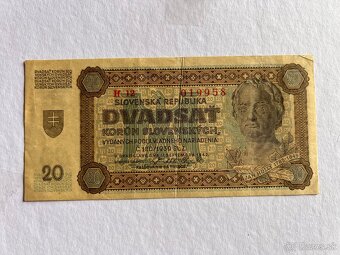 Predám bankovky slovenský štát ČSR - 3