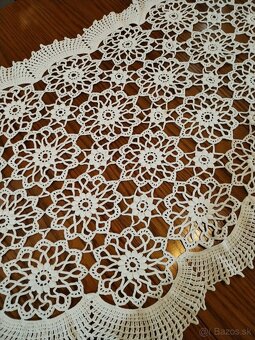 Ručne hačkovaný obrus na stôl, veľký. - 3