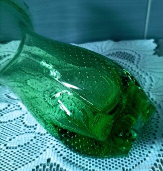 Hutné sklo - váza, misa , popolník - 3