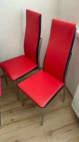Stoličky červené 4ks - 3