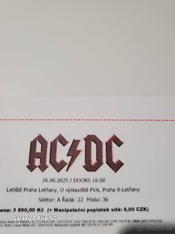 Predám 2 lístky na koncert AC/DC 26.6.25 Praha-Letňany sedie - 3