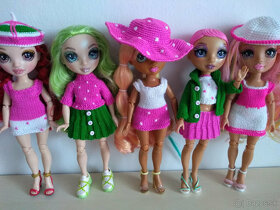 Šiltovky šaty pre bábiky rainbowhigh barbie overal bolerko k - 3