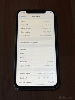 Predám Apple IPhone 12 PRO 128GB White Základné Známky - 3