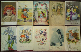 Žánrové blahoprajné staré pohladnice - 3