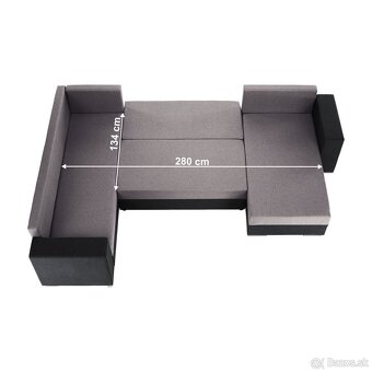 Rozkladací gauč v tvare U - 3