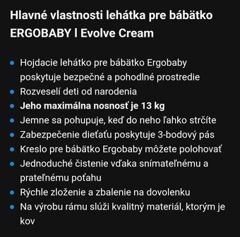 ERGOBABY EVOLVE CREAM - 3