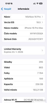 Apple iPhone 16 Pro Max 256 GB čierny titán - 3