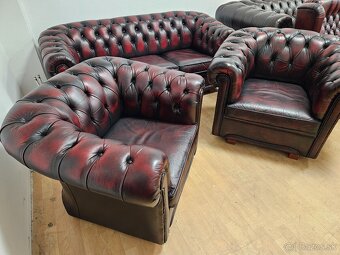 CHESTERFIELD ŠTÝL KOŽENÁ 3+1+1+1 - 3