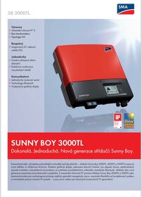 Špickový Solárny Menič SMA Sunny Boy 3000 TL - 3