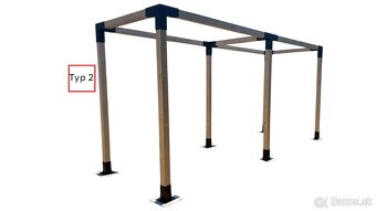 Kompletné sety pergol – trámové spojky + drevo - 3
