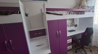Poschodové postele s uložným priestorom a stolom - 3