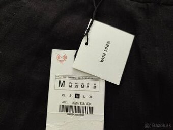 Ľanové kraťasy ZARA veľ M - 3