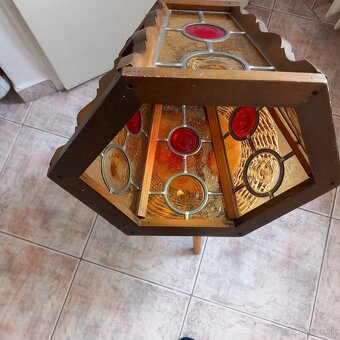 Luster rustikalny drevo sklo - 3