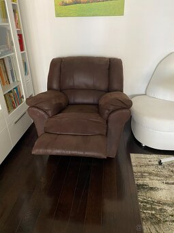 kožené polohovacie kreslo - 3