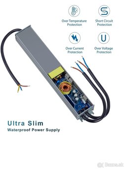 Štíhly vodotěsný napájecí zdroj, 12V, 300W DUSKTEC - 3