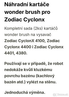 ZODIAC CYKLONX sada nových kartačov - 3