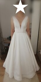 Saténové svadobné šaty - 3