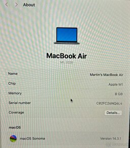 macbook air 13'' m1 256/8gb ako nový - 3