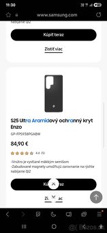 Originál obal 100% stav Samsung S25 Ultra Aramidový kryt - 3